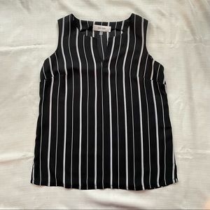Black Pinstripe Top